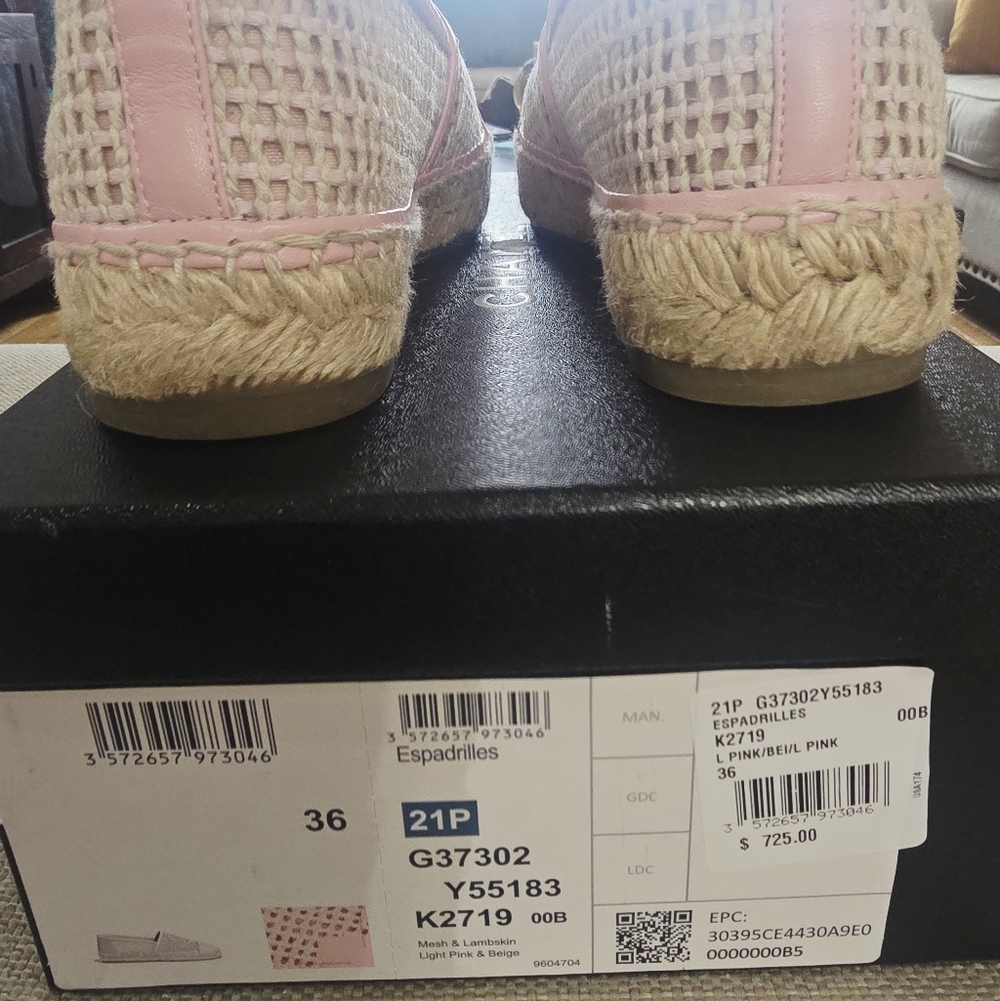 CHANEL Pink and Cream Espadrilles - Picture 2 of 5
